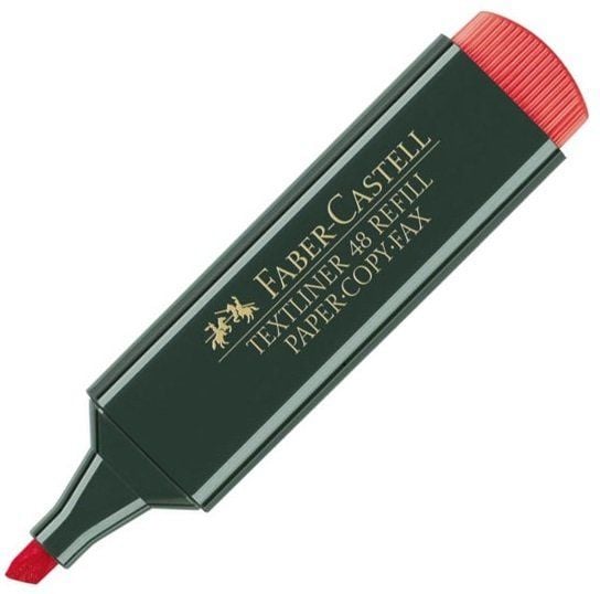 Faber Castell Fosforlu Kalem 1548 Kırmızı 154821
