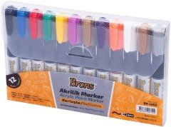 Brons Akrilik Marker Kalem 12 Li Br-4000