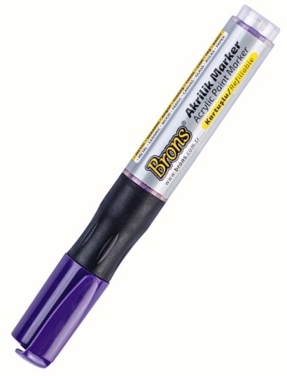 Brons Akrilik Marker Kalem Mor Br-4018