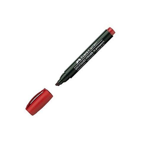 Faber Castell Permanent Markör 54 Kesik Kırmızı 152762