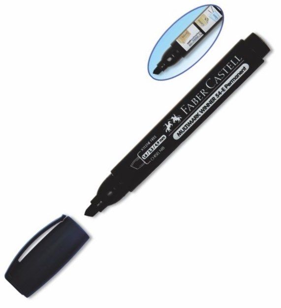Faber Castell Permanent Markör 54 Kesik Siyah 152761