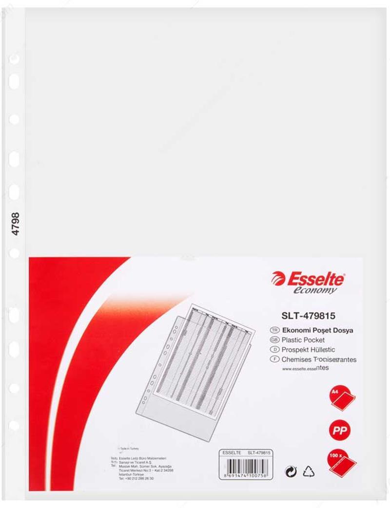 Esselte Poşet Dosya A/4 100 lü SLT-4798