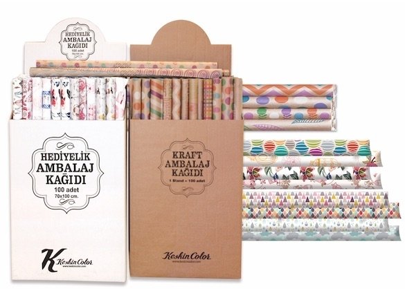 Keskin Ambalaj Kağıdı 70x100 Pastel Tekli Rulo 100350-99