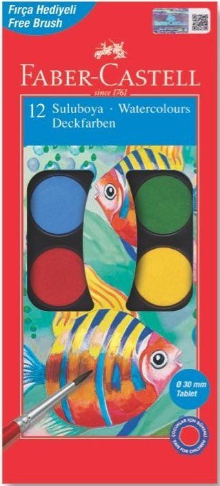 Faber Castell Suluboya Redline 12 Renk Büyük 190013 125012