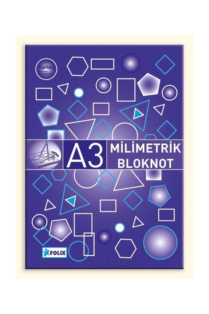 Folix Milimetrik Blok A3 Mavi