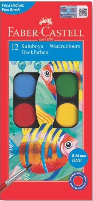 Faber Castell Suluboya Redline 12 Renk Küçük 190011 125011