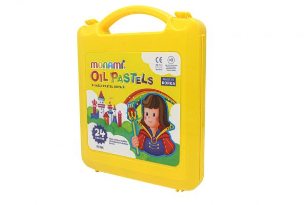 Monami Pastel Boya Plastik Kutulu 24 Renk Çantalı