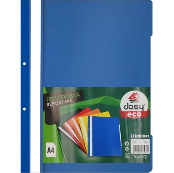 Dosy Eco PP Telli Dosya A4 Mavi 50li Paket