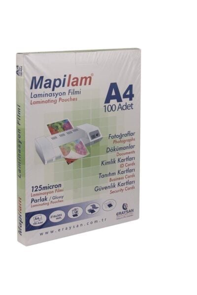 Mapi Laminasyon 125 Mic.A4 Parlak 100lü 102 12 04