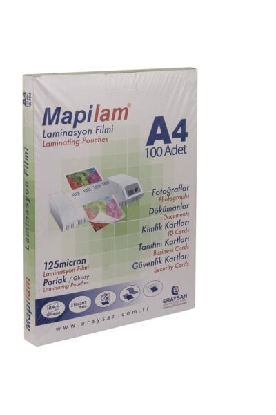 Mapi Laminasyon 125 Mic.A4 Parlak 100lü 102 12 04