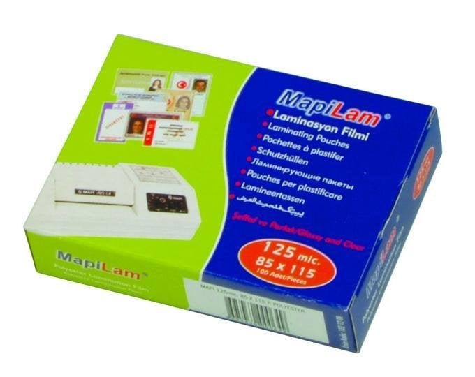 Mapilam 125 Micron Parlak Laminasyon Filmi 65x95 100LÜ 1021214