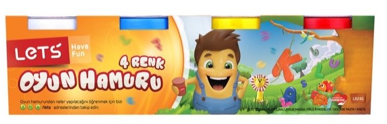 Lets Oyun Hamuru 4 Renk Küçük Boy L8240