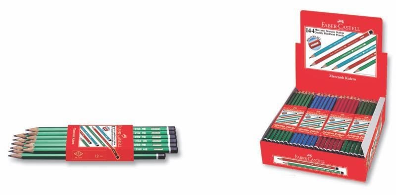 Faber Castell Kurşun Kalem Mercanlı Köşeli 12lix12 Paket
