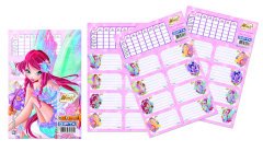 Gıpta Okul Etiketi Winx Ders Programlı 16x24 3 Yaprak 3130