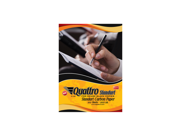 Quattro Karbon Kağıdı Standart Siyah 21 cm. x 31 cm. 100 Adetli