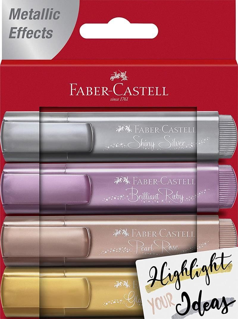 Faber Castell Fosforlu Kalem 46 Metalik R. 4 Lü 503015464