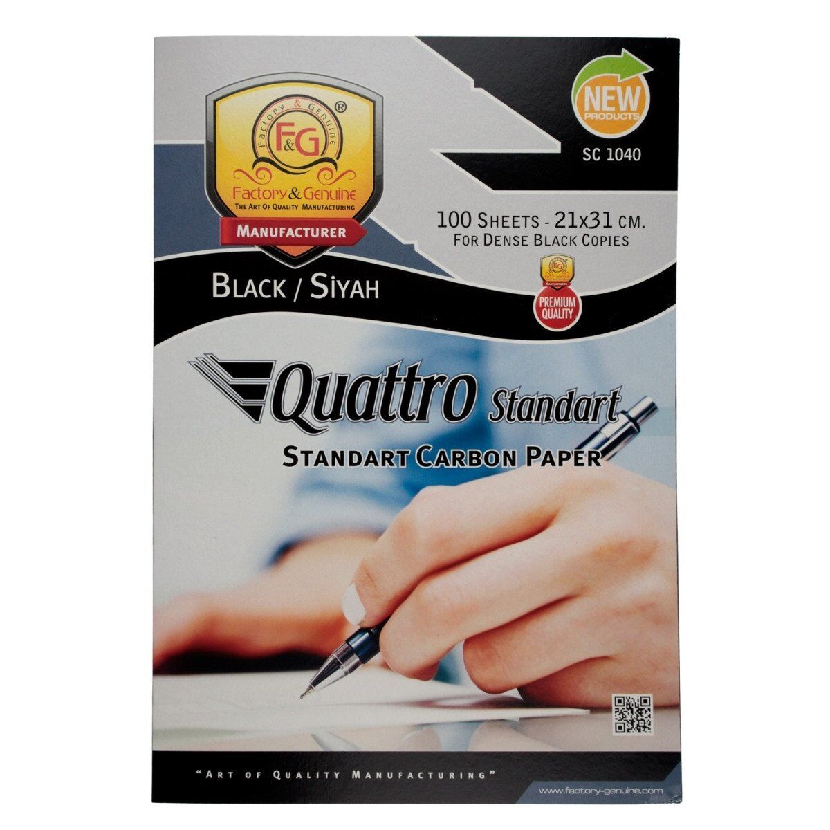 Quattro Karbon Kağıdı Standart Siyah 42 cm. x 30 cm. 100 Adetli