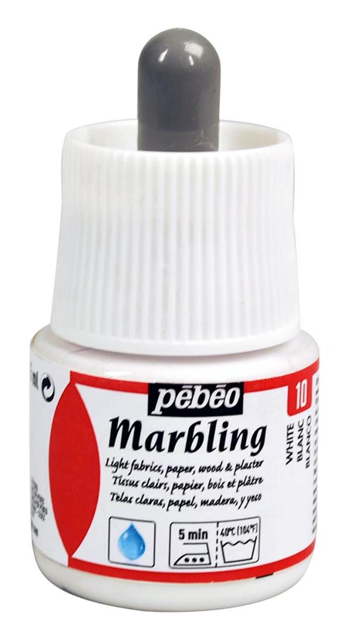Pebeo Ebru Boyası Marblıng 45 Ml Şişe 130X10 White