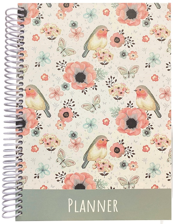 Liz Ajanda Tarihsiz Sert Kapak Spralli Planner 4 Renk AJT01