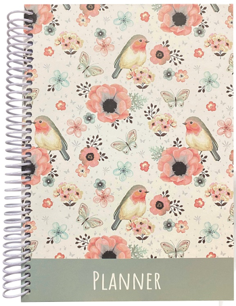 Liz Ajanda Tarihsiz Sert Kapak Spralli Planner 4 Renk AJT01