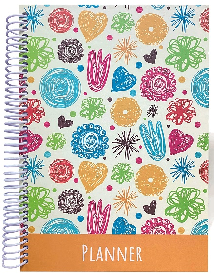 Liz Ajanda Tarihsiz Sert Kapak Spralli Planner 4 Renk AJT01
