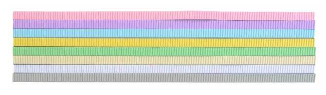 Lino Oluklu Şerit Pastel Renk 8 Renk 40Lı 13X500