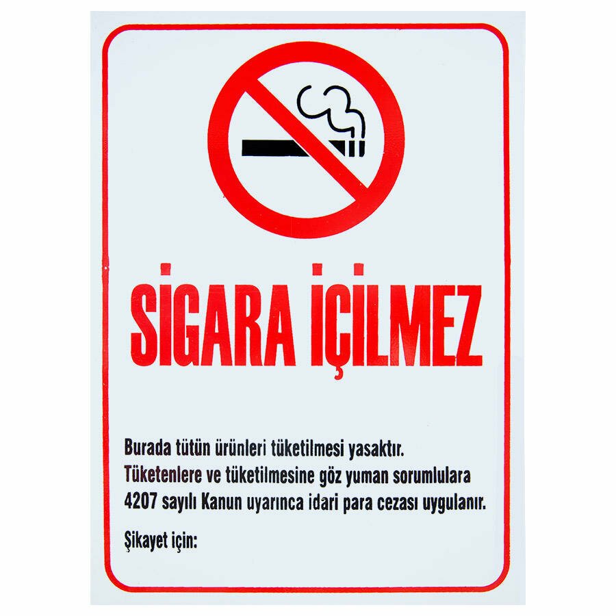 Notton Sigara İçilmez Levhası 25x35