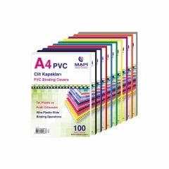 Mapi Cilt Kapağı A4 Pvc 160 Mic.Beyaz 100Lü 2040200