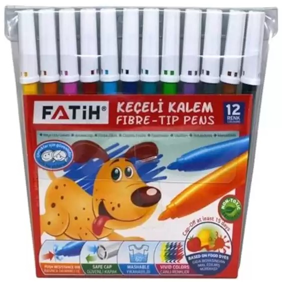Fatih Keçeli Kalem Slim 12 Renk FA34015SKK12R