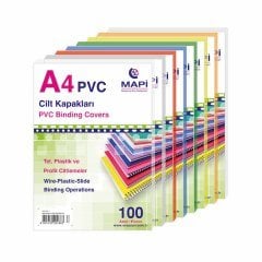 Mapi Cilt Kapağı A4 Pvc 160 Mic.Şeffaf 100 Lü 2040250
