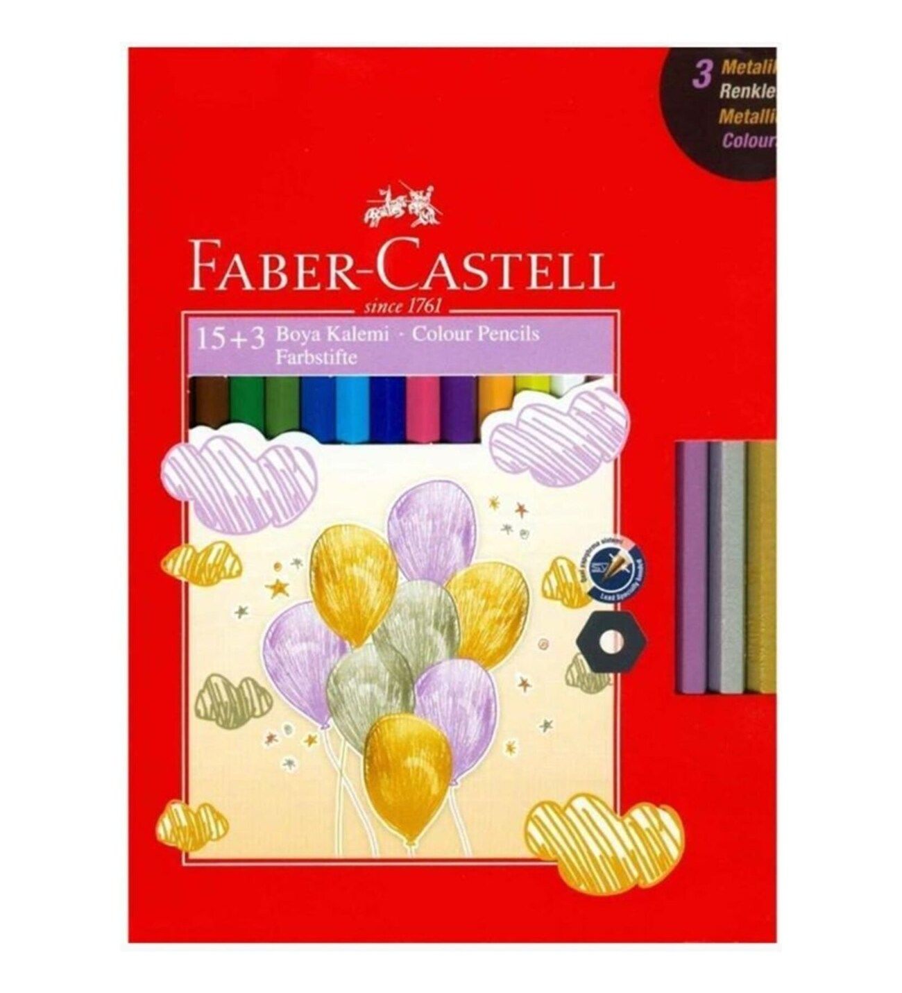 Faber Castell Kuru Boya Kalemi 15+3 Metalik Hediye