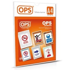 Ops 070 A4 Duvar Tipi Afiş Taşıyıcı