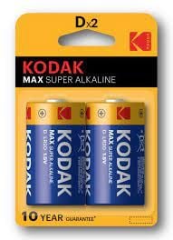 Kodak Max Alkalin Büyük Kalın Pil 2 Adet