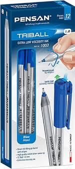 Pensan Triball Tükenmez Kalem 1mm Mavi  12 li 01003