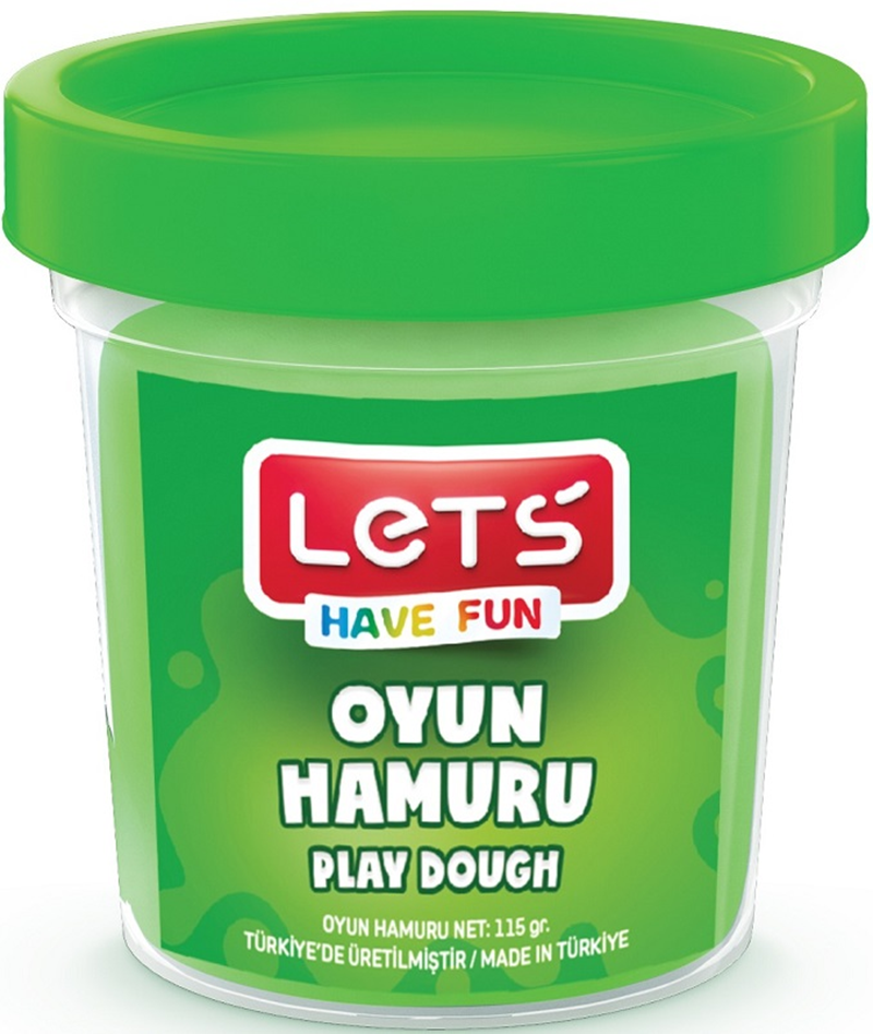 Lets Tek Renk Oyun Hamuru Yeşil 115gr.