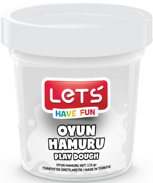 Lets Tek Renk Oyun Hamuru Beyaz 115gr