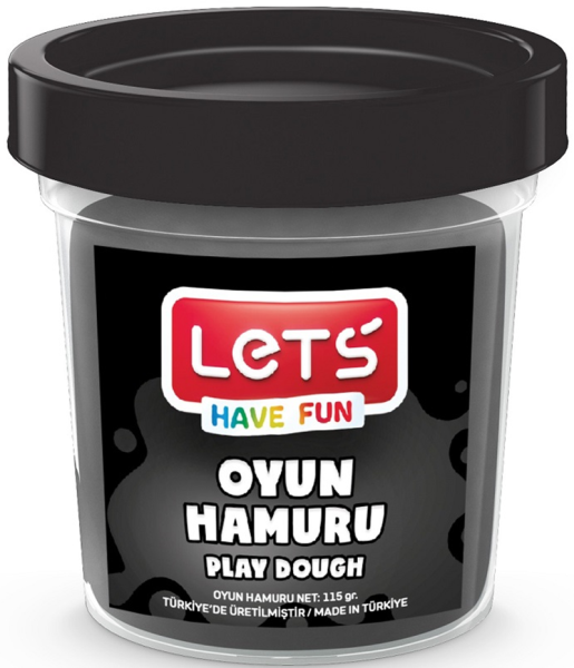 Lets Tek Renk Oyun Hamuru Siyah 115gr.