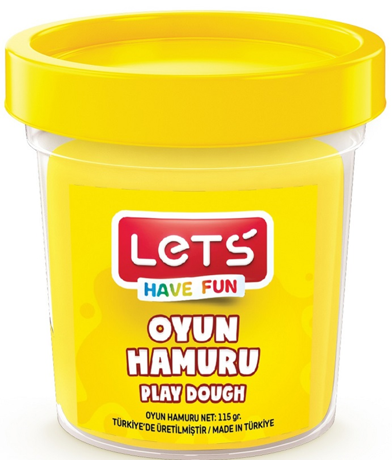 Lets Tek Renk Oyun Hamuru Sarı 115gr.