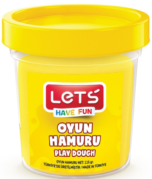 Lets Tek Renk Oyun Hamuru Sarı 115gr.