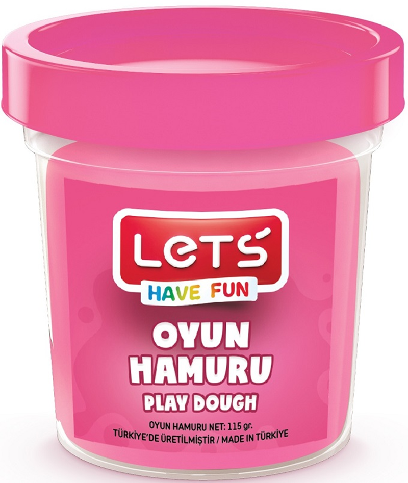 Lets Tek Renk Oyun Hamuru Pembe 115gr.