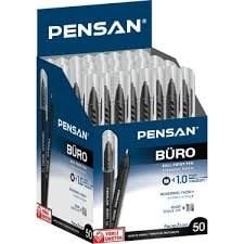 Pensan Büro Tükenmez Kalem 1mm 2270 Siyah 50 li