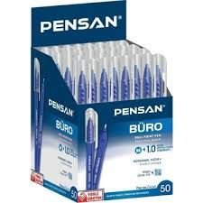 Pensan Büro Tükenmez Kalem 1mm 2270 Mavi 50'li