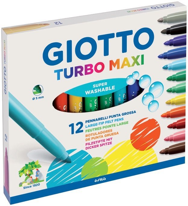 Giotto Keçeli Kalem Turbo Maxi 12 Renk 454000