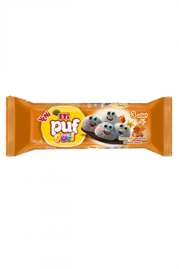 Eti Puf Pufi Karamelli&Vanilyalı 42Gr