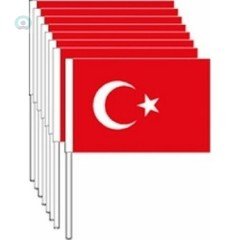 Vatan Battal Boy Sopalı Türk Bayrağı(40'Lı)