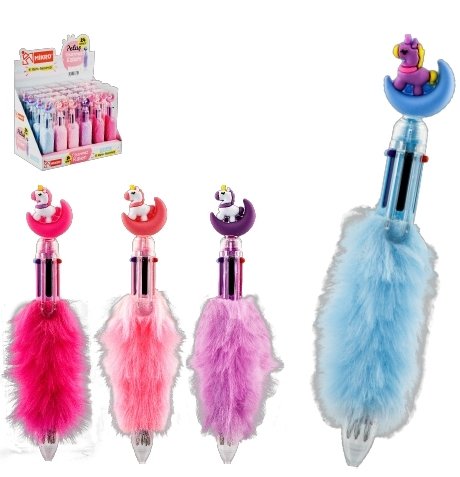 Mikro Tükenmez Kalem 6 Renk Unicorn Peluş 5314A