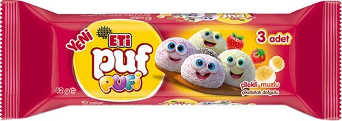 Eti Puf Pufi Çilekli&Muzlu 42Gr