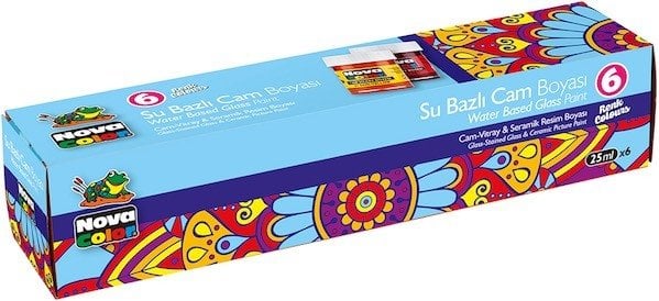 Nova Color Cam Boyası Su Bazlı 6 Lı Şişe Nc-1996