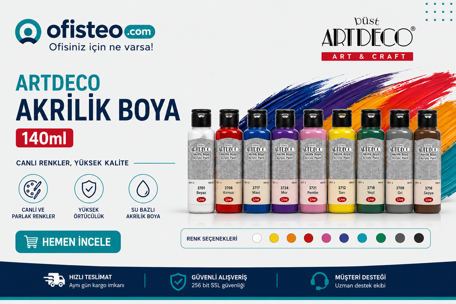 Ofisteo kırtasiye ve ofis ürünleri bannerı 2